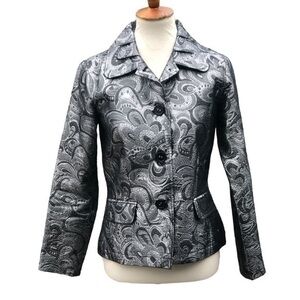 Chico's metallic blazer jacket Size 4/6